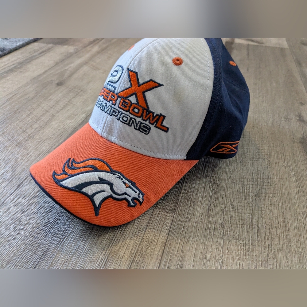 Reebok Denver Broncos Y2K Vintage Dad Hat 2x Superbowl Champions NWT